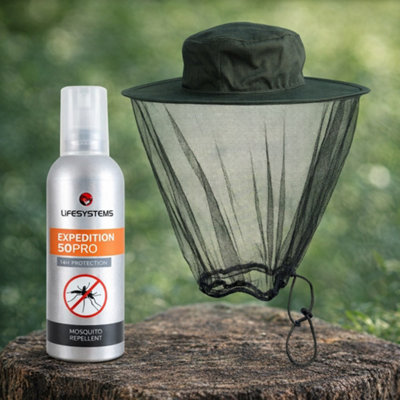 B&Q -  Mosquito Repellent & Pop Up Head Net Hat Bundle