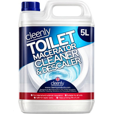 Cleenly Toilet Macerator Cleaner & Descaler - 5 Litres Super Concentrated, Long-Lasting Formula Safe For All Saniflo Pump Unit