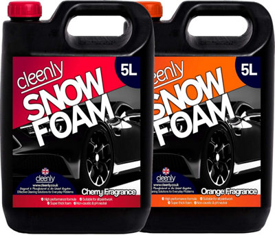 Pro-Kleen Cleenly 1 X 5L Cherry Snow Foam And 1 X 5L Orange Snow FoamHigh Performance Formula With Super Thick Foam from B&Q