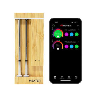 Meater Pro Duo: Wifi Smart Meat Thermometer 550 C High Heat Resistance Long Range Dual Probes Six Sensors BbqOvenGrill from B&Q