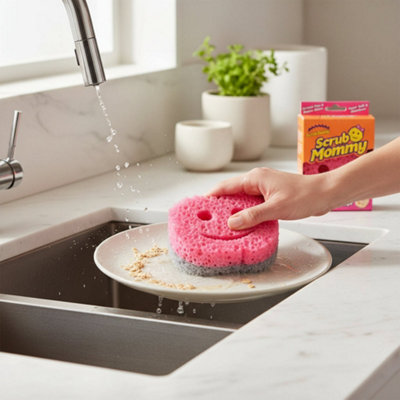 Scrub Daddy Scrub Mommy Dual Sided Scrubber For Kitchen And Home Cleaning from B&Q