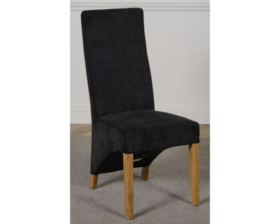 That's Furniture Lola Black Fabric Dining Chairs For Dining Room Or Kitchen