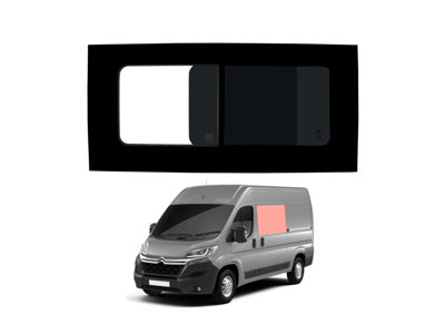 B&Q -  Citroen Relay (2006 +) Left Hand Side Opening Dark Tint Window (L2L3L4)