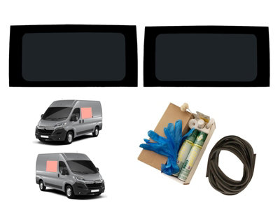 B&Q -  Citroen Relay (2006+) Side Window Set Left & Right Tinted Fixed (L2L3L4)