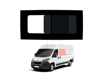 B&Q -  Peugeot Boxer (2006 +) Left Hand Side Opening Dark Tint Window (L2L3L4)