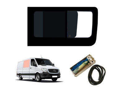 B&Q -  Mercedes Sprinter (2006 +) Dark Tint Rh Side Panel Opening Window Trim Kit