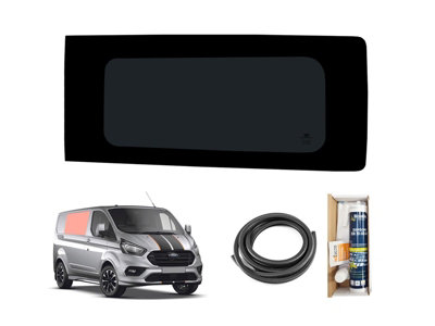 B&Q -  Right Hand Side Panel Fixed Dark Tint Window Fitting Kit Ford Transit Custom