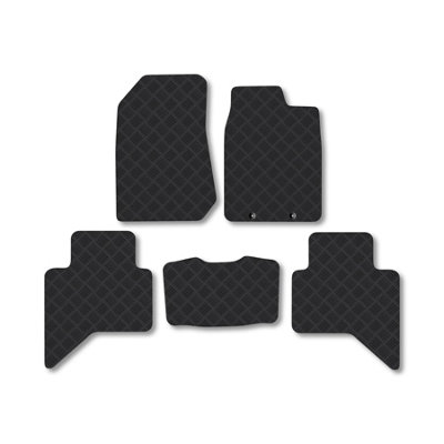 Car Mat Co Floor Mats For Isuzu D-Max (2012-2019) Rubber Tailored Fit Van Mat Set Accessory from B&Q