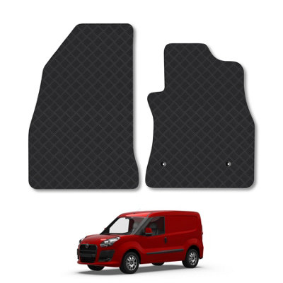 Car Mat Co Floor Mats For Fiat Doblo (2010+) Rubber Tailored Fit Van Mat Set Heavy Duty from B&Q