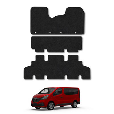 Car Mat Co Floor Mats For Renault Trafic (2014+) (Minibus) Carpet Tailored Fit Van Mat Set from B&Q