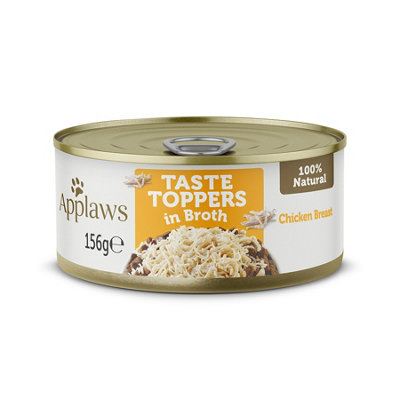Applaws Taste Toppers Natural Chicken In Broth Tin (Pack Of 12) 156G