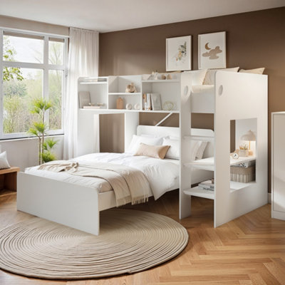Flair Unisex White Wizard Shaped Triple Bunk Bed In | : Single - Image 7