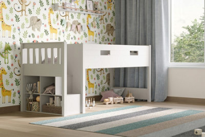Flair Charlie Mid Sleeper Frame Only White - White - Image 7