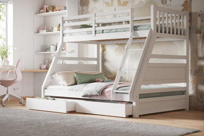 Flair Furniture Pine Triple Bunk Bed - Extra Large - White - Image 7