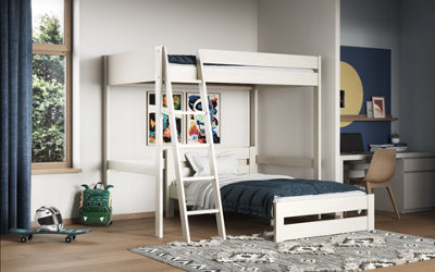 Flair White Noomi Tera Double Highsleeper With Shaped Double Bed Small