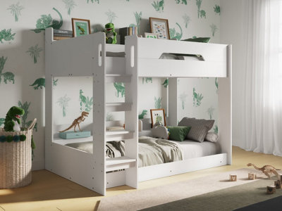 Flair Gravity Low White Bunk Bed With Shelves - Image 5