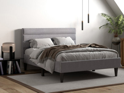 Flair Silver Barnhill Fabric Kingsize Bed Small