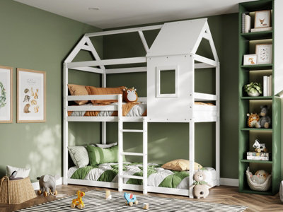 Flair Hideaway Wooden Bunk Bed - White