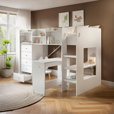 B&Q -  Wizard Junior Highsleeper Cabin StationWhite