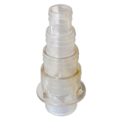 Aquacadabra Threaded Hose Tail Connector 1" Bsp Male Clear 3/4" To 1.5" from B&Q