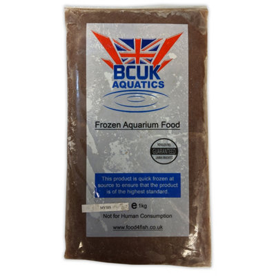 B&Q Bcuk Frozen Mysis Shrimp 1Kg - High-Quality Aquarium Food For Marine And Freshwater Fish