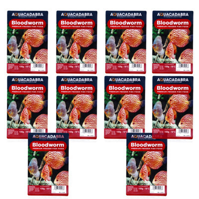 Aquacadabra Frozen Bloodworm Fish Food 100G Blister Pack X10 from B&Q
