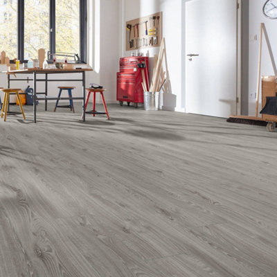 Prestige Plus Laminate Flooring 12mm Soft Oak Grey Ac5  3571 from B&Q