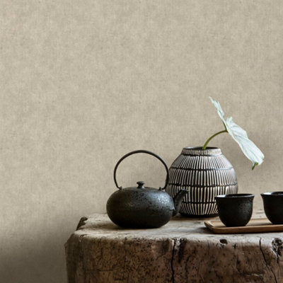 Galerie Enchanted Ramie Taupe Wallpaper from B&Q