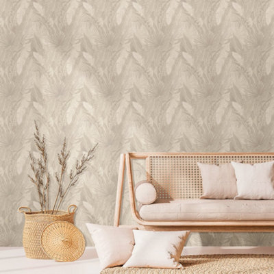 Galerie Enchanted Kiskaara Light Grey Wallpaper from B&Q