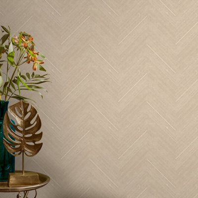 Galerie Enchanted Harringtone Natural Wallpaper from B&Q
