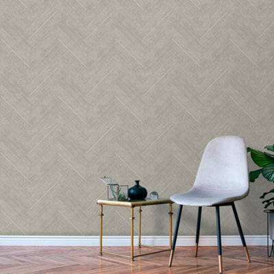 Galerie Enchanted Harringtone Grey Wallpaper from B&Q