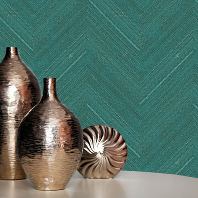 Galerie Enchanted Harringtone Emerald Wallpaper from B&Q