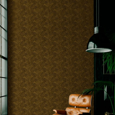 Galerie Enchanted Rulong Dark Gold Wallpaper from B&Q
