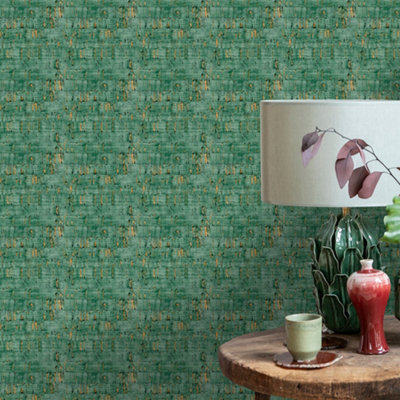 Galerie Enchanted Suber Emerald Wallpaper from B&Q