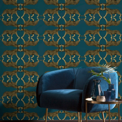 Galerie Enchanted Sabor Teal Wallpaper from B&Q
