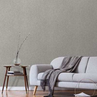 Galerie Enchanted Naja Silver Wallpaper from B&Q