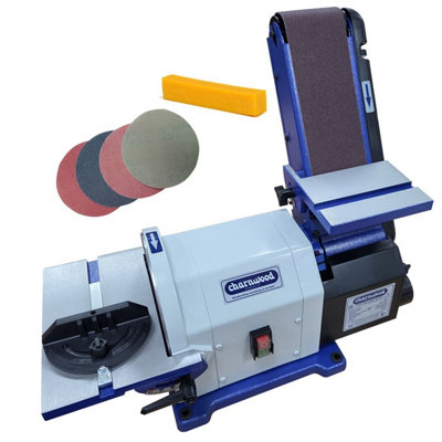 Charnwood Bd48 4'' Belt & 8'' Disc Sander With Hook & Loop Kit from B&Q