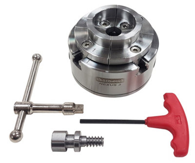 Charnwood Nexus3R  95mm Woodworking 4 Jaw Geared Scroll Chuck For Wood Lathes from B&Q