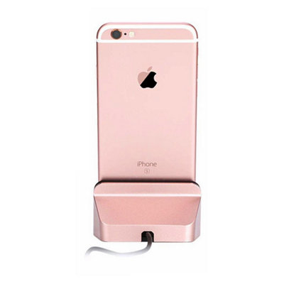 Aquarius Desktop Charging Dock With Braided CablesRose Gold from B&Q