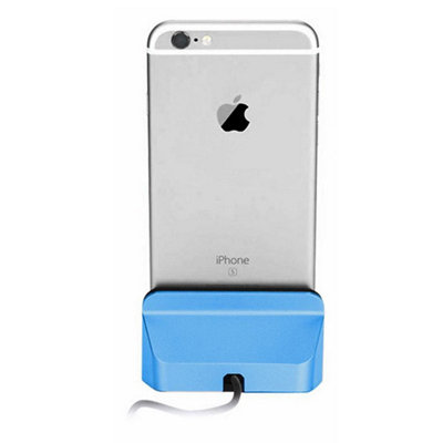 Aquarius Desktop Charging Dock With Braided CablesBlue from B&Q