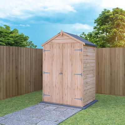 Shire 4X3 Overlap Double Door Windowless Apex Shed