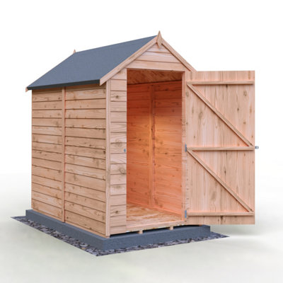 Shire Overlap 6X4 Single Door Windowless Value Garden Shed