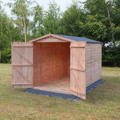 Shire 10X6 Overlap Double Door Apex Shed No Windows