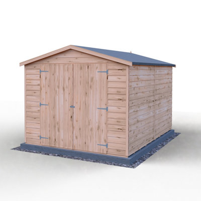 Shire 10X8 Overlap Double Door Apex Shed No Windows