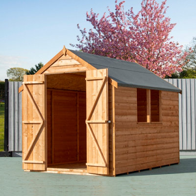 Shire Overlap 8X6 Double Door Value Shed With Window