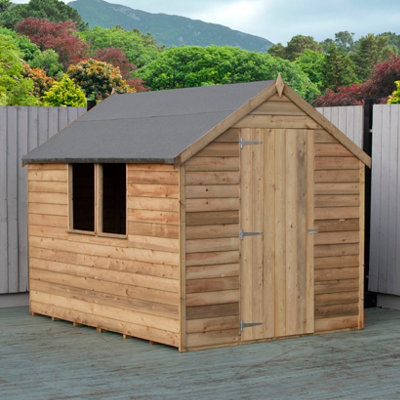 Shire Pressure Treated Overlap 8X6 Single Door Value Shed With Window