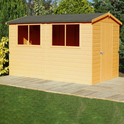 Shire Lewis Handmade Garden Shed Approx 12 X 8 Feet