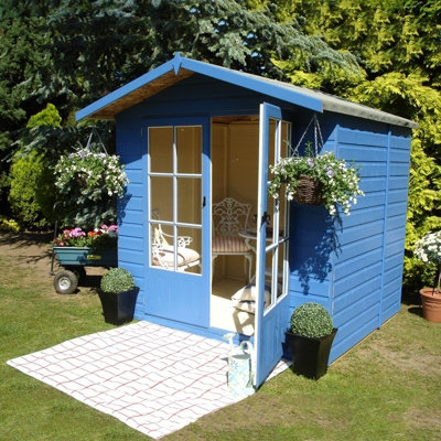 Shire Lumley Shiplap Summerhouse Garden Sun Room Approx 7 X 5 Feet