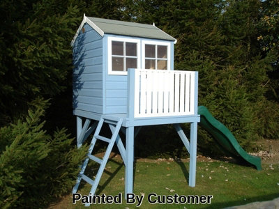 Shire Bunny + Platform + Slide Playhouse Kid's Wendy House from B&Q
