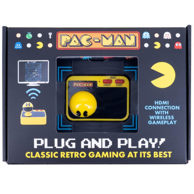 Fizz Creations Pac-Man Plug & Play Tv Arcade Console With Wireless Controller